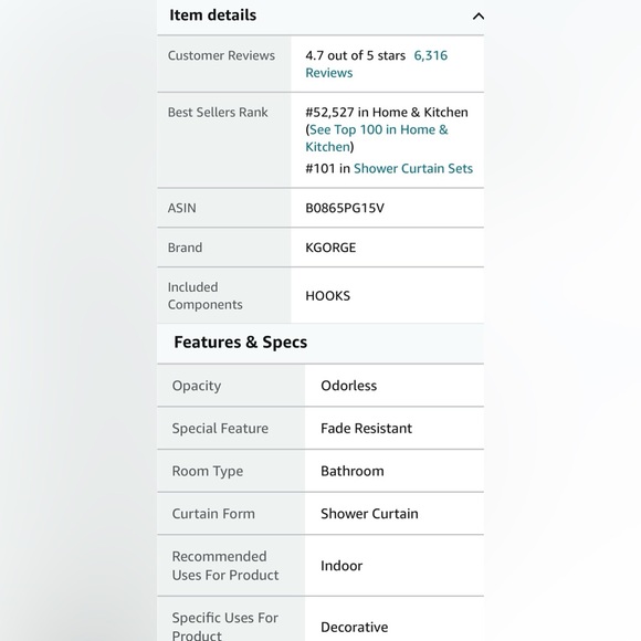 Cloth Monstera Botanical Tropical Shower Curtain - Picture 11 of 14